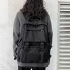 Neuer einfacher schwarzer Rucksack im Workwear-Stil, Laptoptasche, Mode, Studententasche, Harajuku, Unisex, Business-Reiserucksack