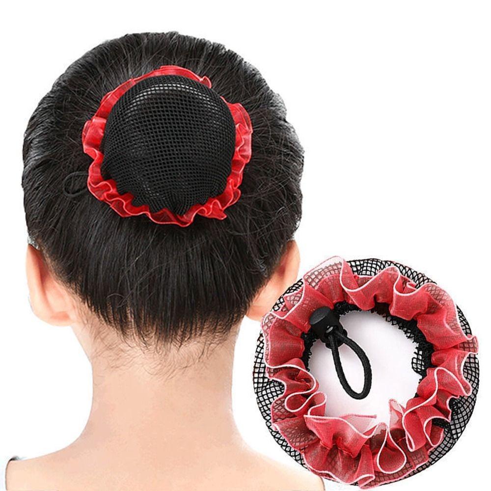 Lace Head Bands Ballet Hair Net Adjustable Girl Bun Cover Snood Sweet Elastic Hair Net Children