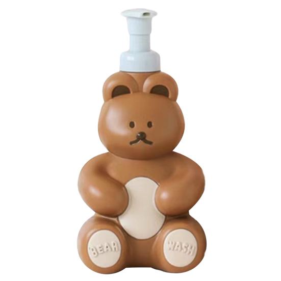 

Yousheng 500 мл бутылка-дозатор с насосом многоразового использования в форме медведя кнопочный шампунь-лосьон бутылка с ручным насосом для домашнего использования темно-коричневого