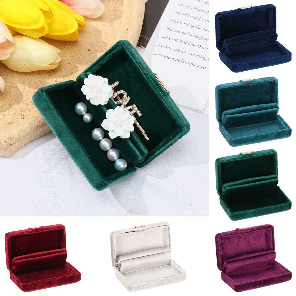 

Дорожный бархатный высококачественный футляр для драгоценностей, шкатулка для хранения ювелирных изделий, аксессуары для колец и сережек