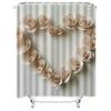 3D Rose Heart Shower Curtain | Elegant And Romantic Bathroom Decor