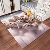 Puppies resting on soft clouds carpet Yoga living room room decor children's crawling mat doormat area rug games mat