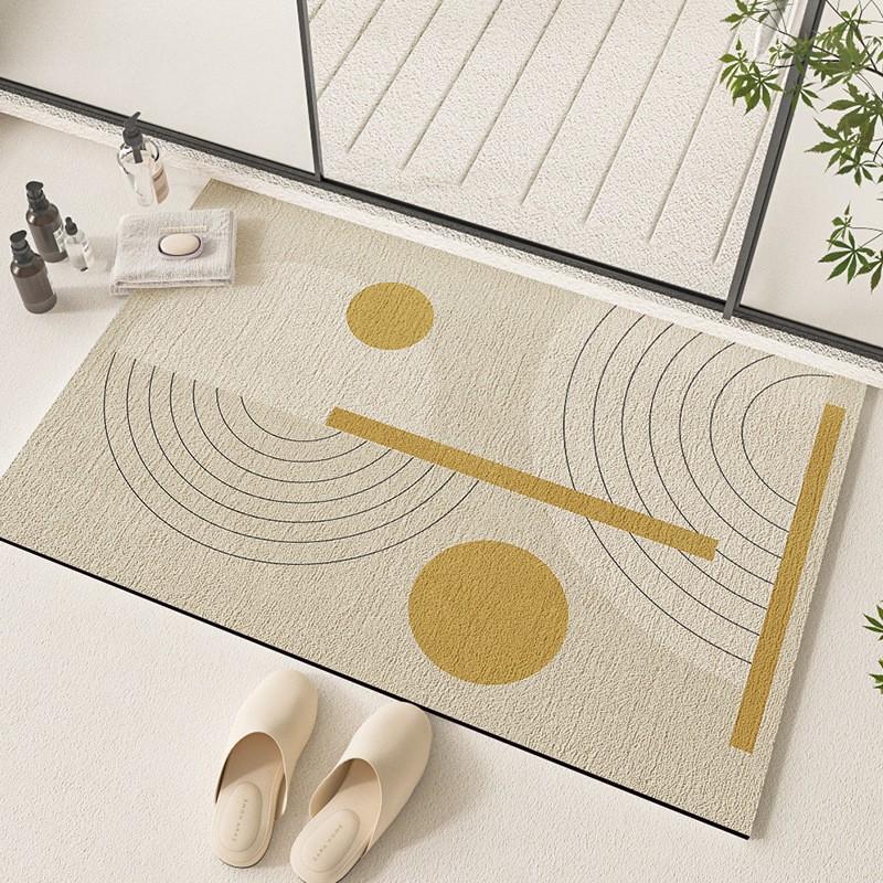Silica Diatomite Bath Mat Absorbent Fast Drying Non Slip Floor Rug Bathroom Entrance Modern Minimalist