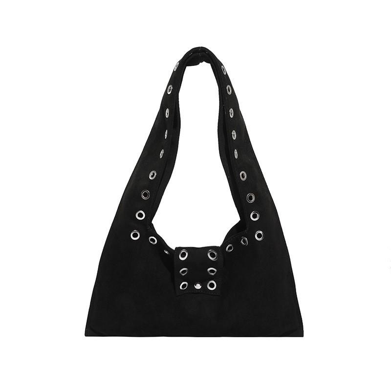 Retro Rivet Bag Armpit Motorcycle Style Hand Dumpling Niche Design One-shoulder Tote