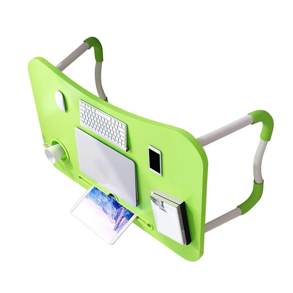 Kids Laptop Desk with Cup Holder Density Board Foldable Bed Table for Household Bedroom