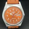AUTOMATIC VINTAGE REFURBISHED SEIKO 5 6309A JAPAN MENS ORANGE WATCH a442588-1