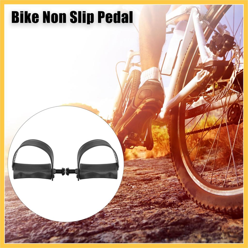 BULLSPANN 1 pár pedálů na rotoped s černými řemínky, 1/2" osa, 12,7mm osa,