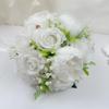 Elegant High-End Bridal Bouquet: Artificial Roses with Jute Rope – Perfect for Wedding Photos and Ceremonies