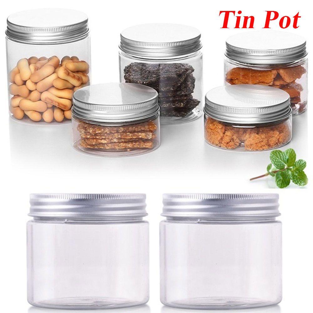 30-250ML Cosmetic Lip Balm Storage Tin Pot Container Empty Jar Aluminum Cap