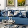 4Pcs Marble Navy Blue Golden Polyester Throw Pillow Covers Modern Abstract Neutral Pillow Covers Decorative Cushion Covers
