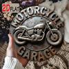 Letrero Metálico Retro de Motocicleta Vintage de 8 Pulgadas, Placa de Pared de Aluminio Resistente de Motocicleta de Carreras Británica para Garaje Bar Cueva del Hombre