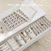 Vee&In. Jewelry Box, Multi-layered Fashion Accessory Storage Case, Earring Case, Easy Organizing of Jewelry, Ideal Accessory Case for Women, Clear Dis