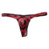 Pánská tanga Károvaný potisk Sexy každodenní nošení Pánské elastické pas G-string kalhotky