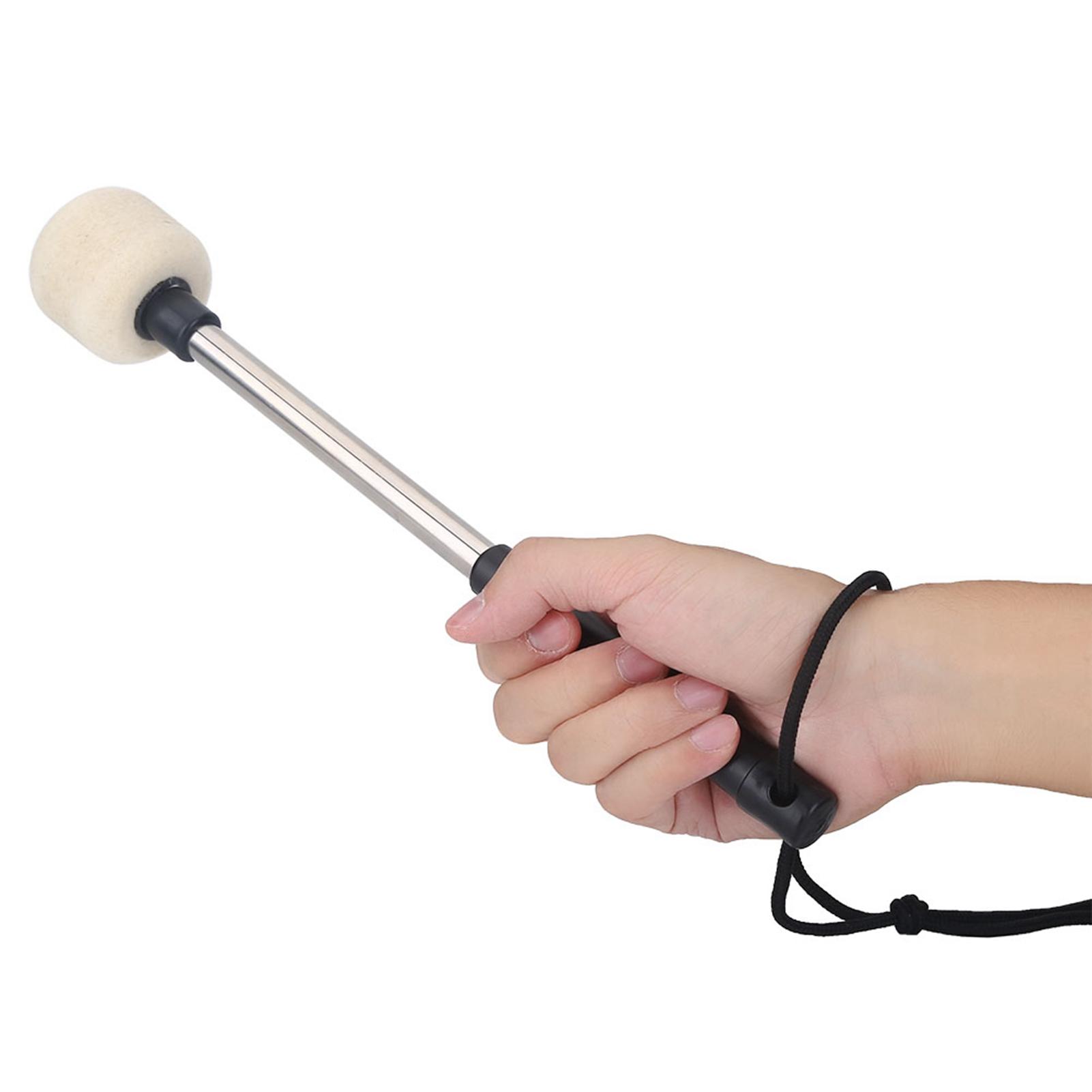 

Durable Bass Drum Mallet Drumstick with Wool Felt Head Percussion Marching Band Accessory
