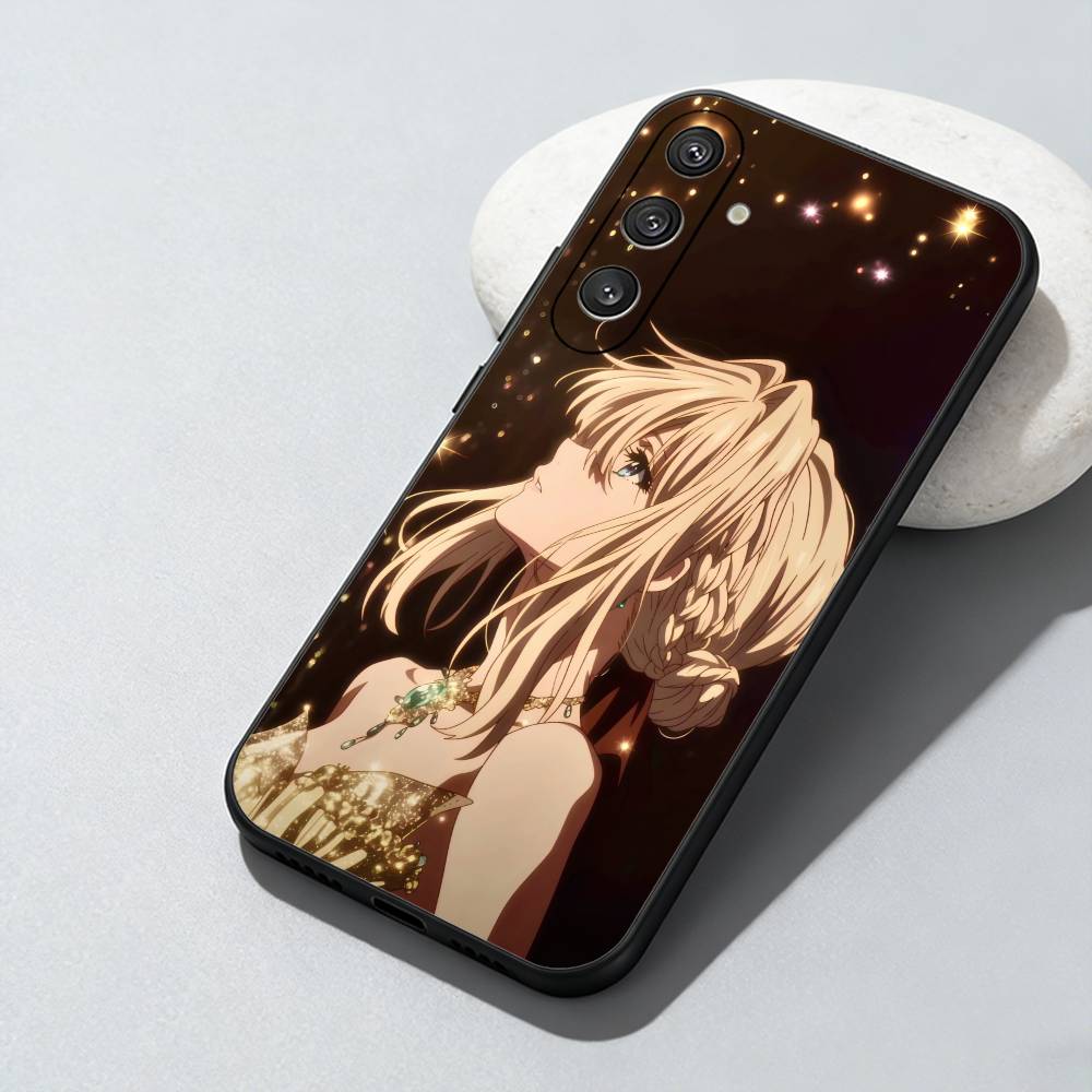 Auto Memory Doll V-Violet E-Evergarden Phone Case For Samsung Galaxy A73,A72,A71,A70,A52,A51 Others Soft Black Cover