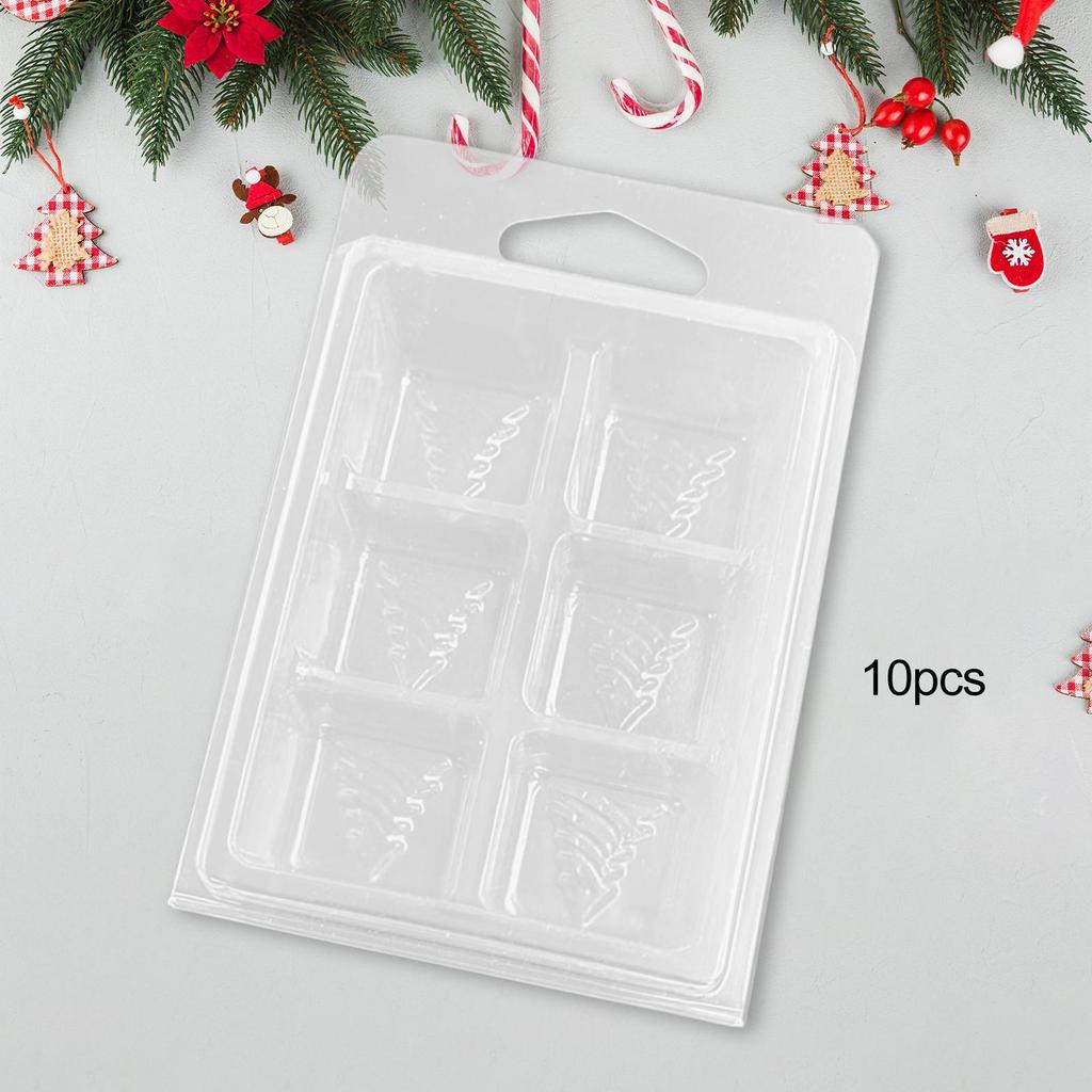 Transparent Candle Melt Moulds Easy Cleaning Empty Cube Tray for Wickless Candles Making Tools for Christmas Party