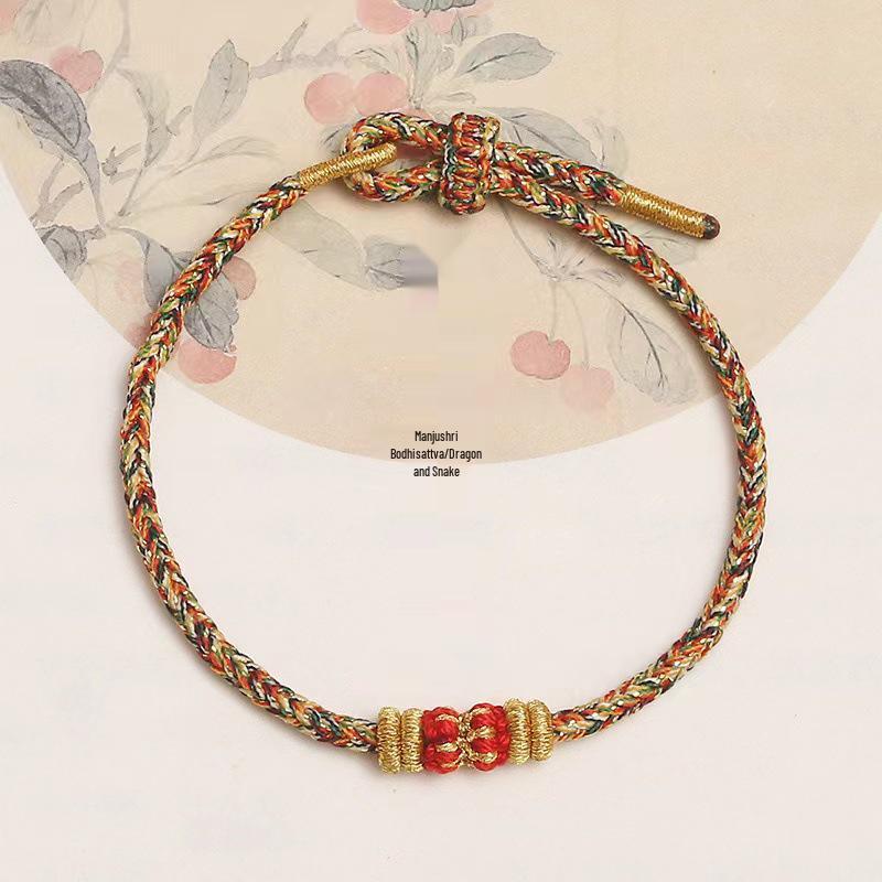 2025 Zodiac Year of the Snake Men's Handmade Red String Bracelet