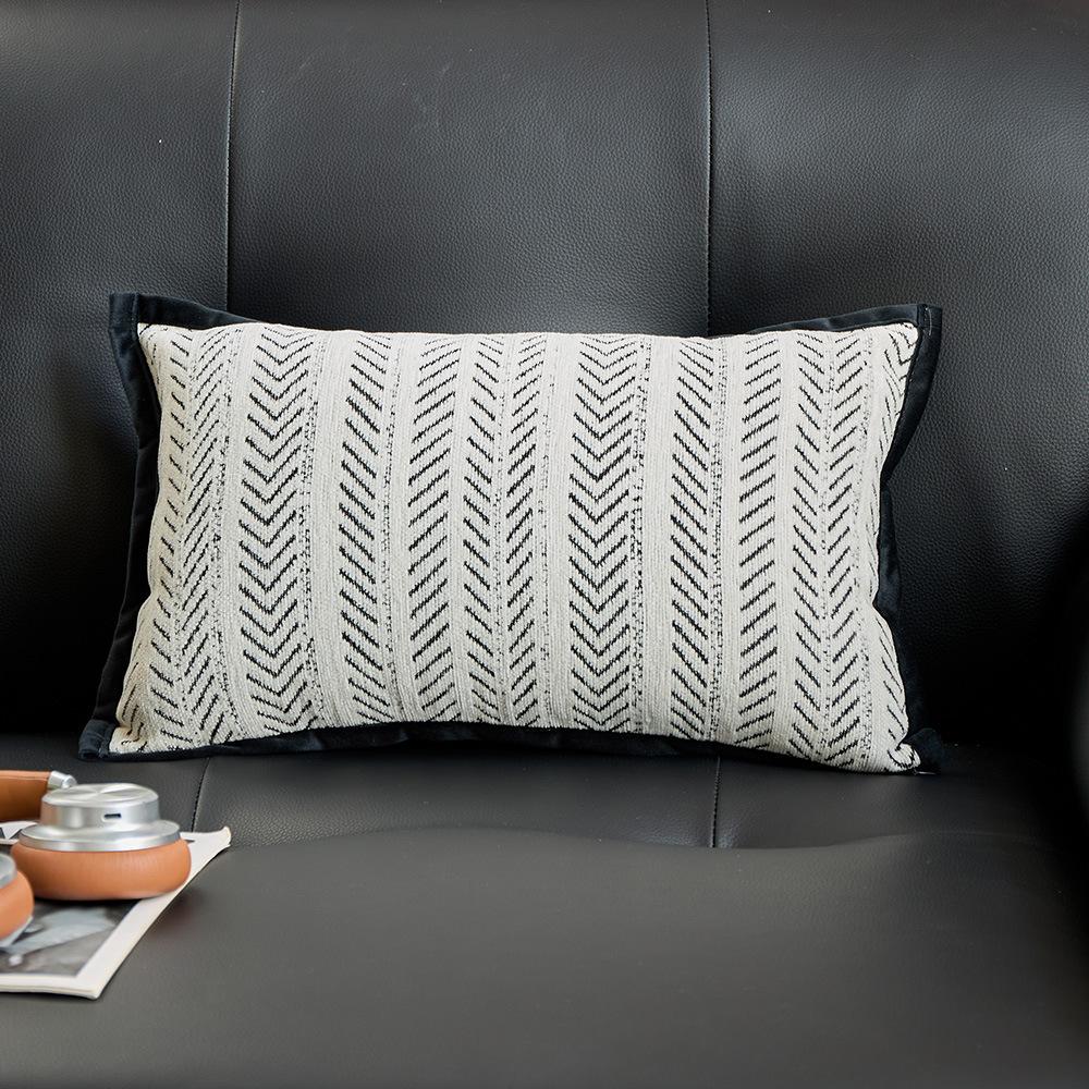45x45cm Chenille Pillowcase 30x50cm Luxury Trendy Cushion Cover Herringbone Jacquard Retro Art Sofa Pillow Cover Home Decor