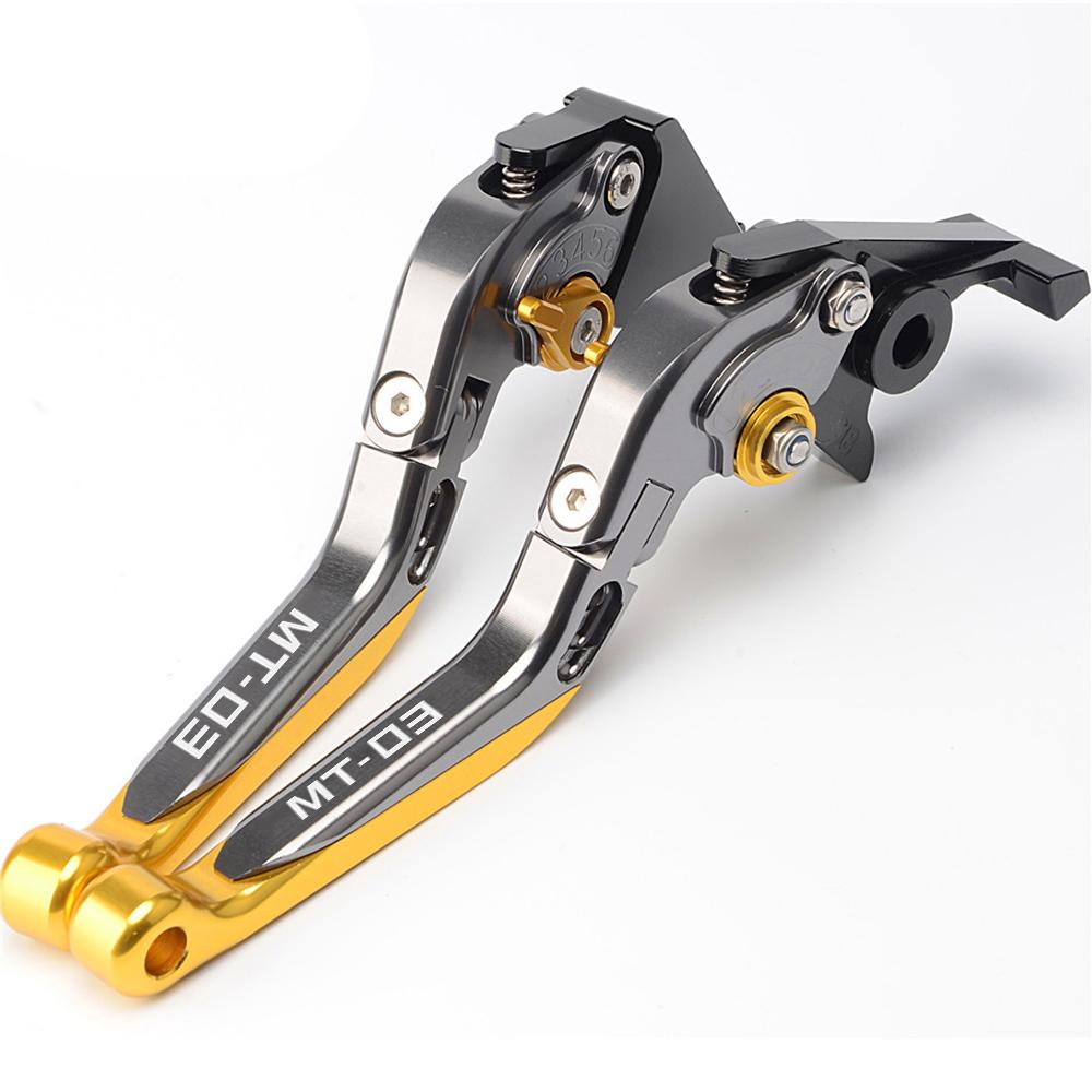 Motorcycle Brake Clutch Levers Handlebar Knobs Handle Hand Grips For Yamaha MT03 MT-03 MT 03 2015 2016 2017