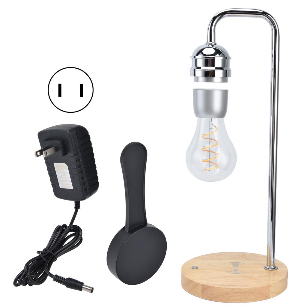 Magnetisch schwebende LED-Glühbirnen Maglev Tisch-Schreibtischlampen mit Holzsockel 100?240 VAU