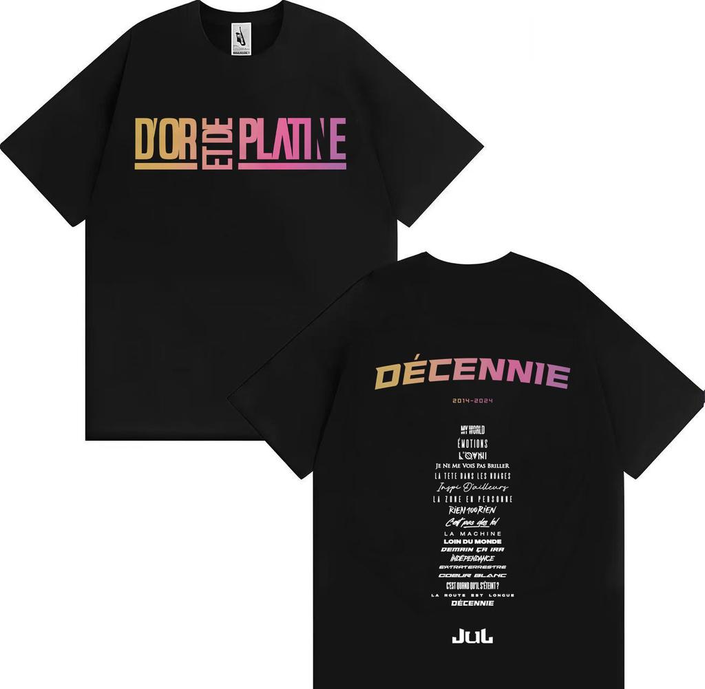 Rapper Jul New Album Graphic Print Loose Tshirt Man Woman Fashion Gothic Casual T Shirt Shortsleeved Cotton Oversized Cozy Tops