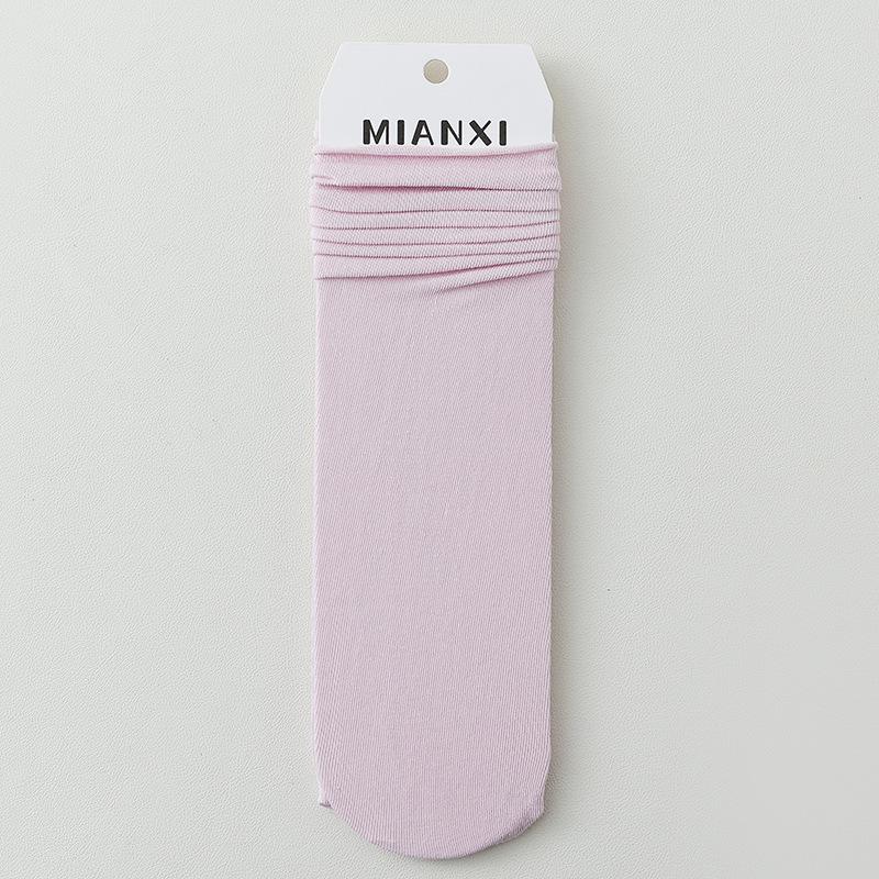 Female Summer Thin Cotton Month Son In The Tube Boneless Pile Socks
