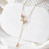 Minimalist Zircon Heart-Shaped Pendant Necklace for Women Thin Chain Hollow Love Personalized Fashionable Women's Necklace