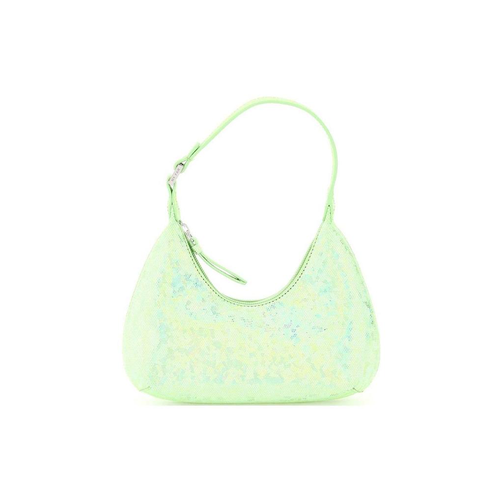 By Far Amber Sequin Laser Colorful Leather Underarm Bag Crescent Handheld Shoulder Clutch Women bags Green 21PFBASPARDHOLOSMA
