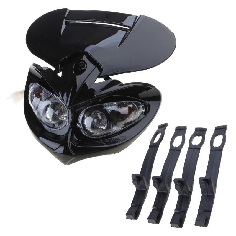 Fairing for Head Lamp High / Low Beam Motorcycle Dual Headlight for Dc 12V 18W Universal Motorcycle Street Fighter Dirt