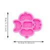 Pink Shiny Gaming Keyboard Keychain Silicone Mold for Valentine Love Gift Craft