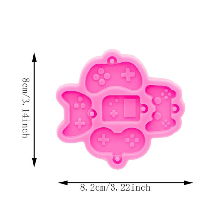 Pink Shiny Gaming Keyboard Keychain Silicone Mold for Valentine Love Gift Craft