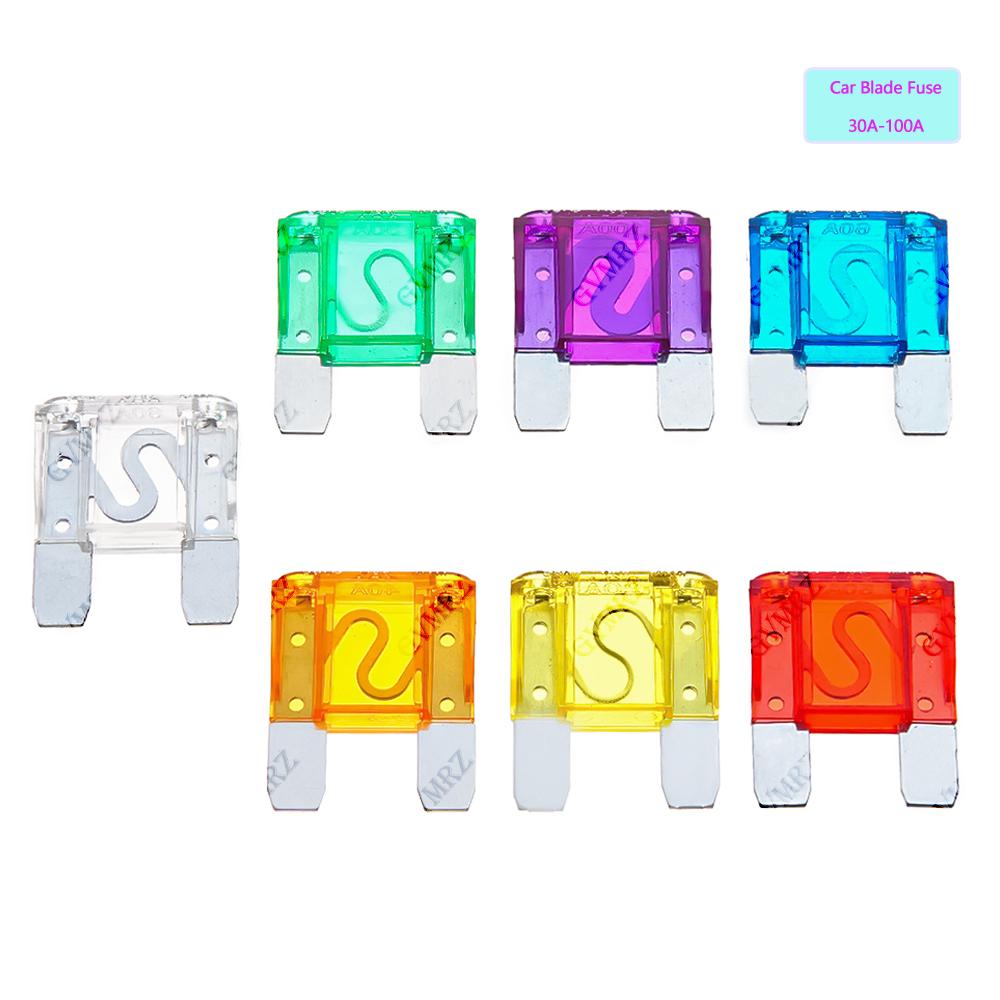 5PCS Zinc 32V 20A 30A Large Size Insurance Plug In Insert Xenon Light Truck Boat Automotive Car Blade Fuse 40A 50A 60A 70A 80A Fuses4