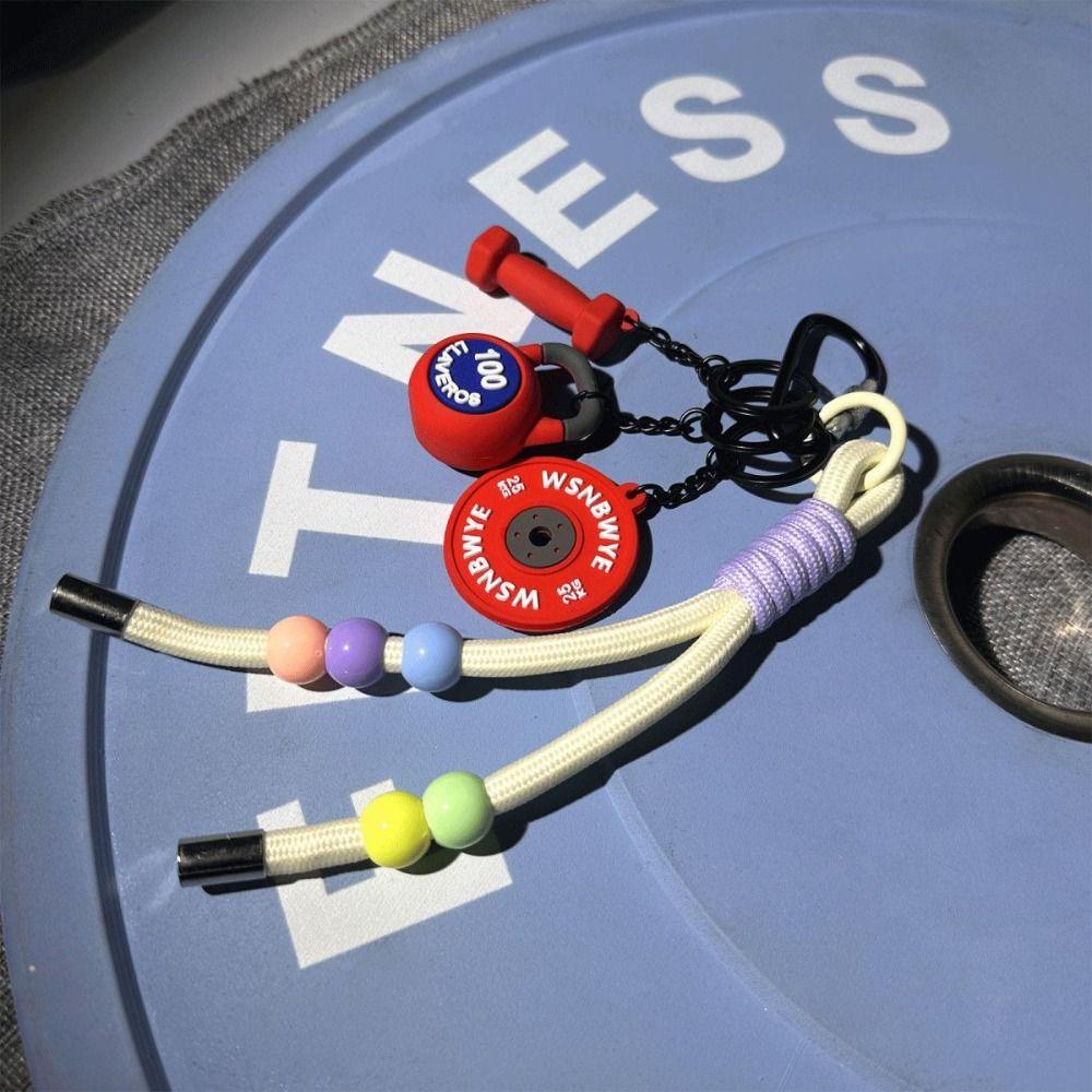 with D-shaped Buckle Barbell Plates Key Chain Mini Fitness Series Pendant  Bodybuilder