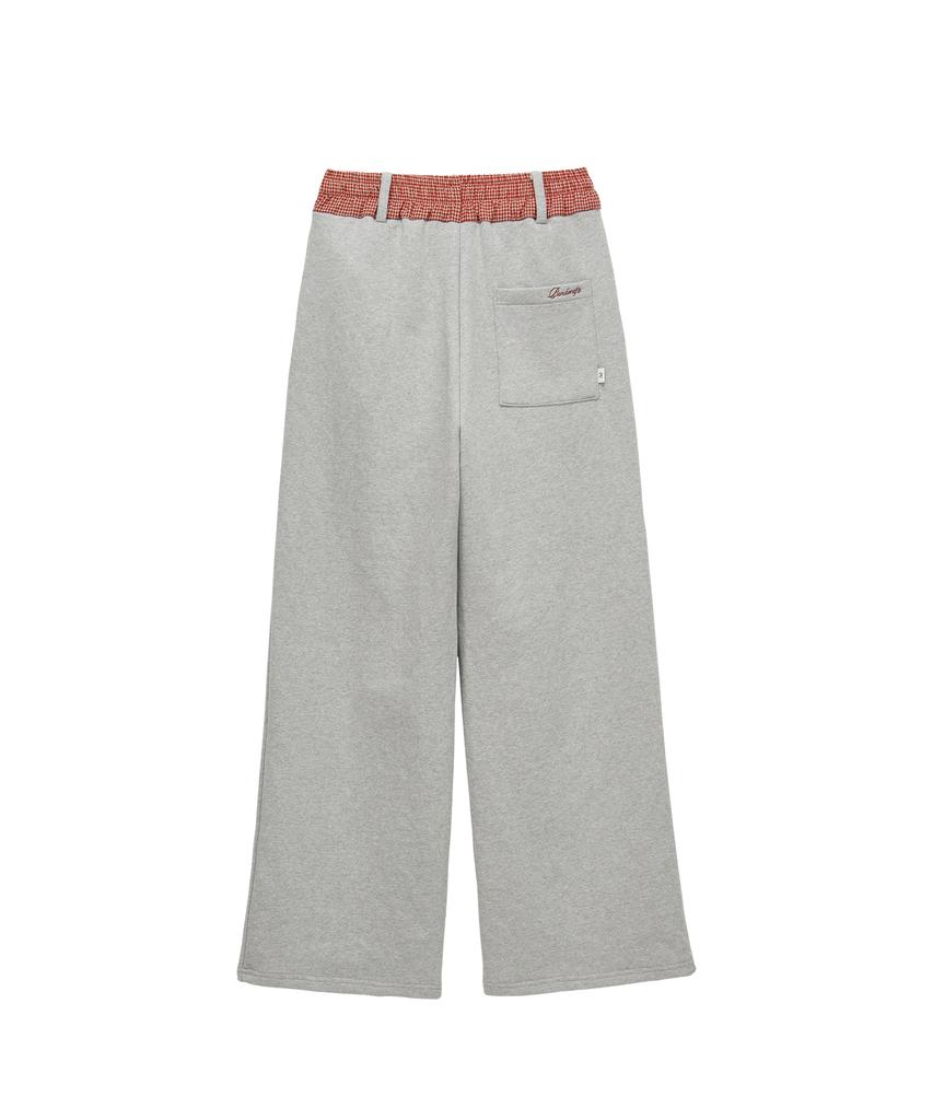 PANDORAFIT Check Banding Pants (Melange Gray)