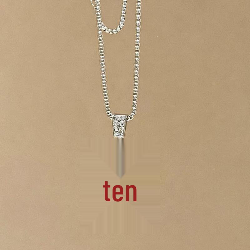 Spicy Girl Shiny Full Diamond Cross Pendant Long Necklace - Non-Fading Hip Hop Halloween Collarbone Chain