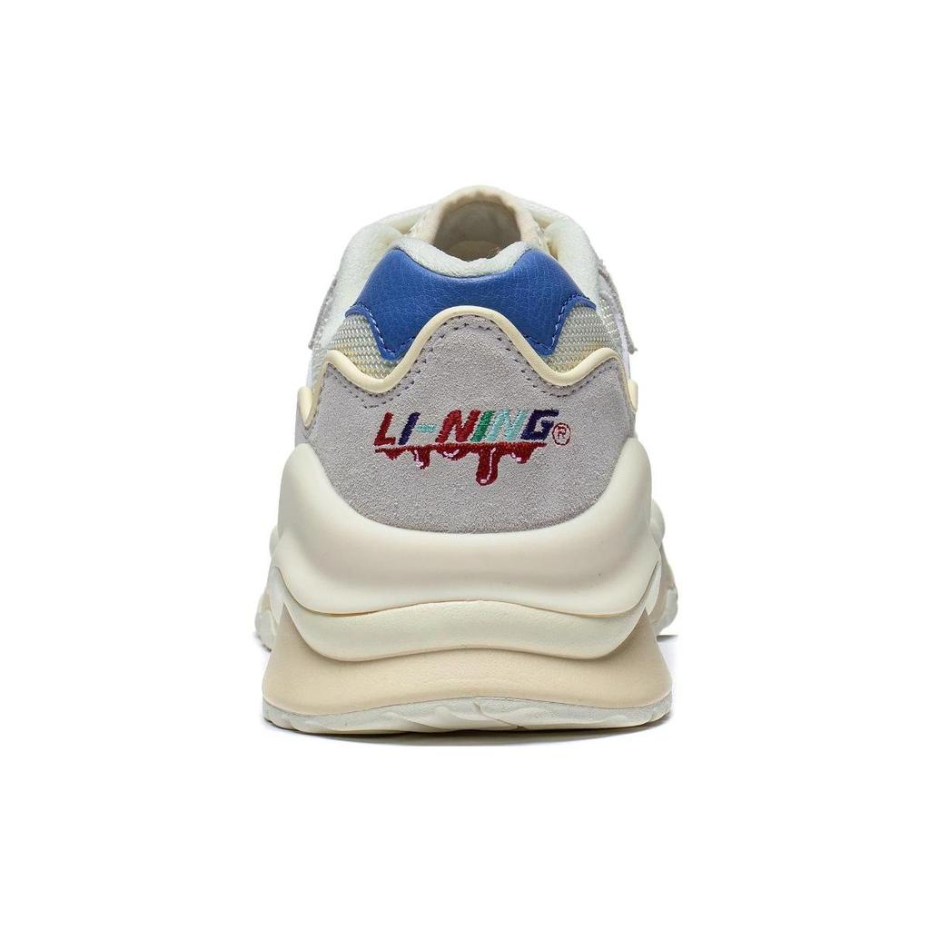 LiNing 001 Mountains And Seas Anti-Slip Wear-Resistant Low-Top Sports Casual Shoes Women's Ecru Custard AZGT008-2
