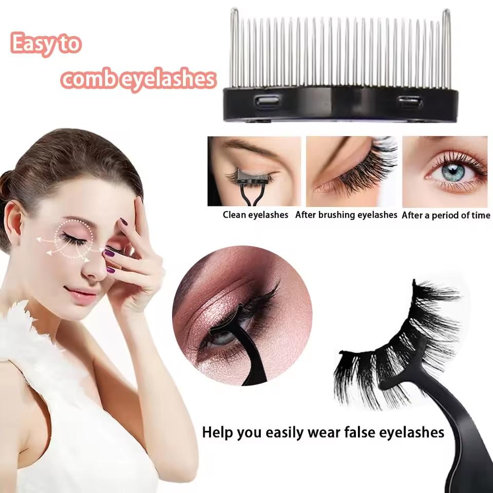 5pcs Eyelash Curler Set Lash Mascara Brush with Eyelash Extension Tweezers Clips Replacement Pads Cosmetics Makeup Tools