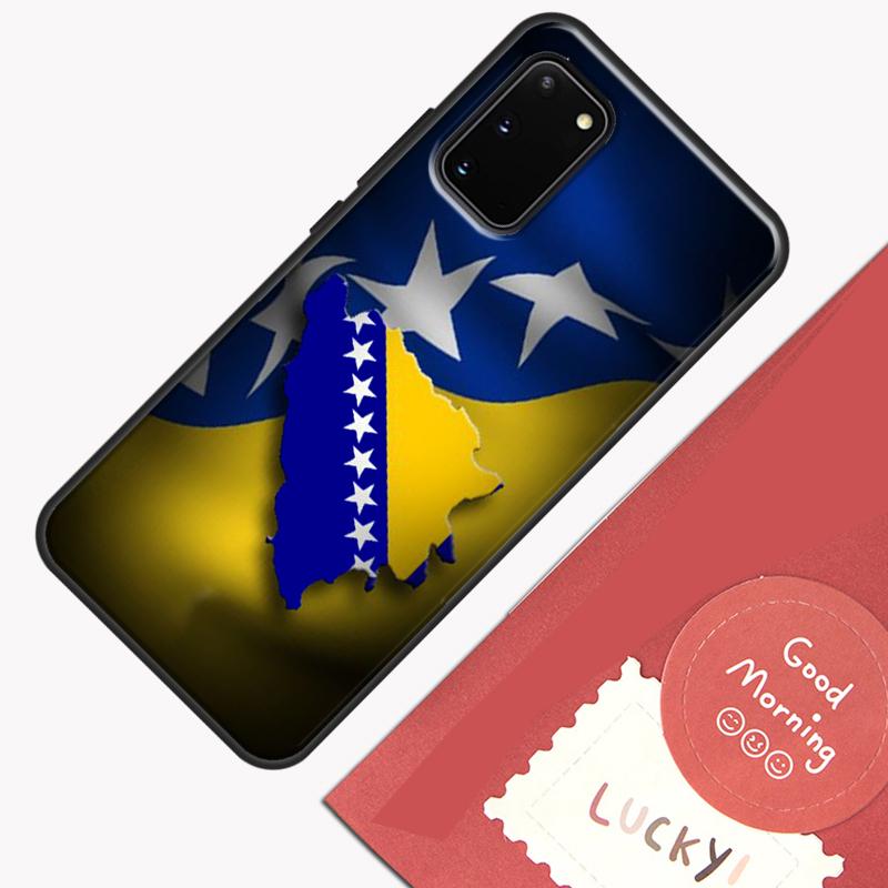 Bosnia Flag Case For Samsung Galaxy S22 S21 S23 Ultra Note 20 S8 S9 S10 Note 10 Plus S20 FE Back Cover