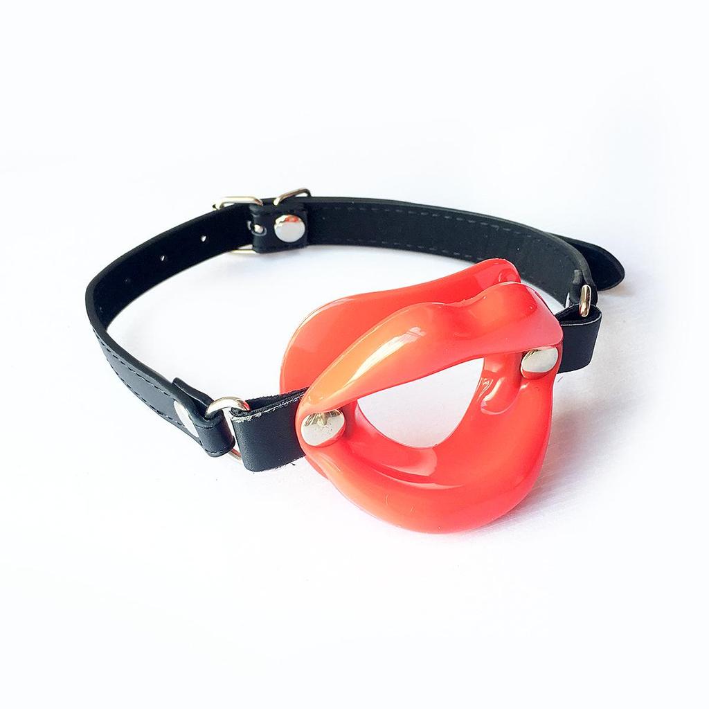 Emiv Women's Leather Gag Mouthpiece Open Lips Corrector Erotic Toy