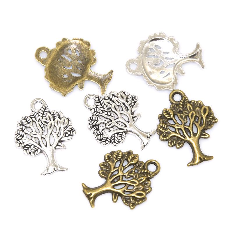Handmade Retro Alloy Tree of Life Jewelry Set: Pendant, Necklace, Bracelet, Earrings A2-435