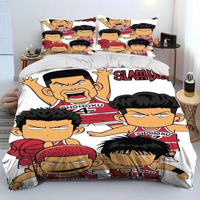 Slam Dunk Japan Anime Cartoon Comforter Bedding SetDuvet Cover Bed Set Quilt Cover PillowcaseKing Queen Size Bedding Set Kids