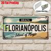 D Flat Pc Vintage Metal SignIsland Magic Retro Travel Decor Tropical Beach Wall Decor Rustic Vacation Accent Collector Gift