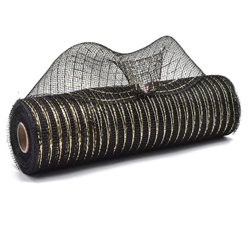 

Metallic Foil Net Ribbon Deco Net Ribbon 10Inchx10Yards For Holiday Decoration Christmas Wreath Art Craft Project