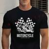 Summer Cotton T-shirt Superbike Motorcycle Graphic Print T Shirt Short Sleeved Casual Basic O-Neck Unisex Tops