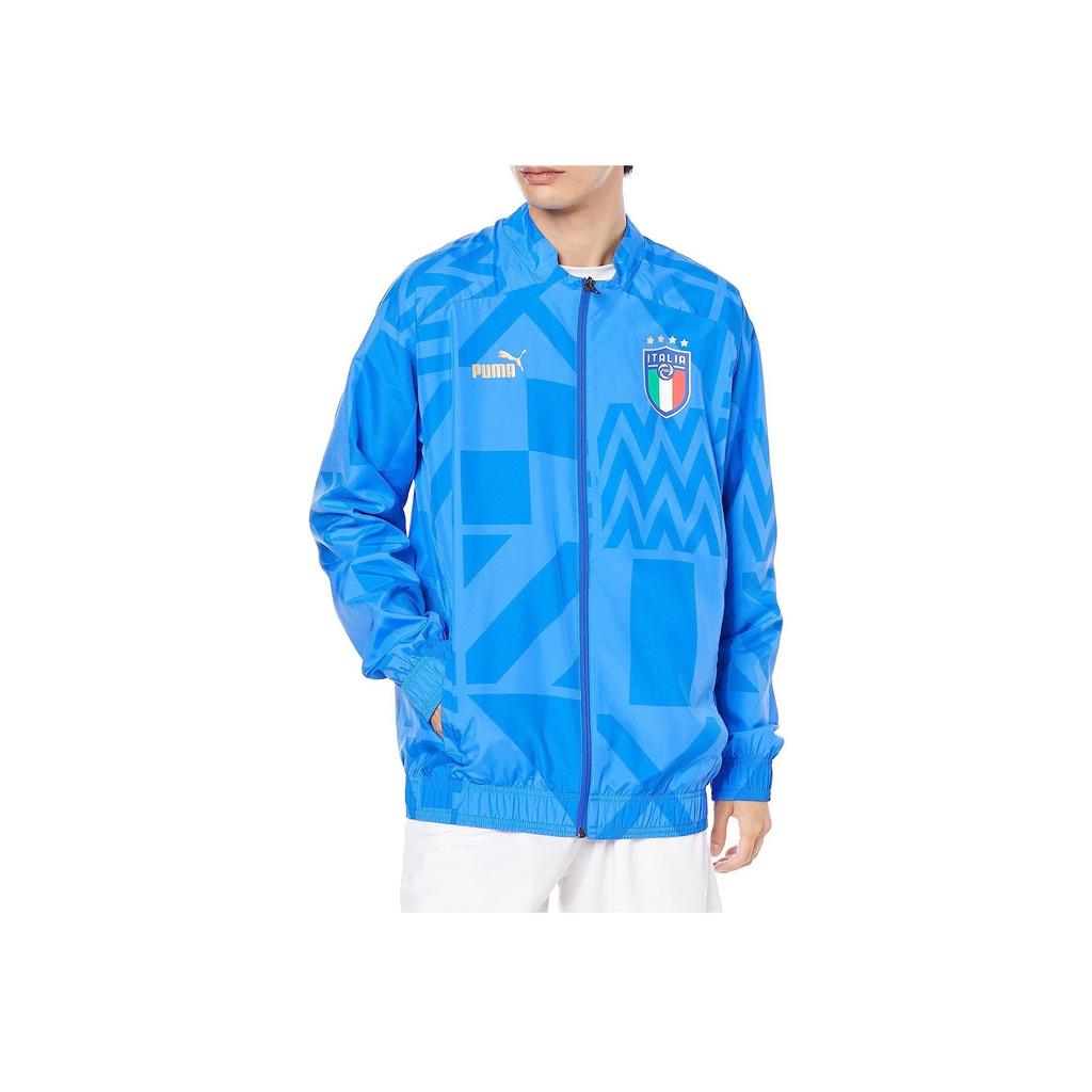Puma 2022-2023 Italien Logo Print Locker Reißverschlussjacke Herren Jacken Blau 767053