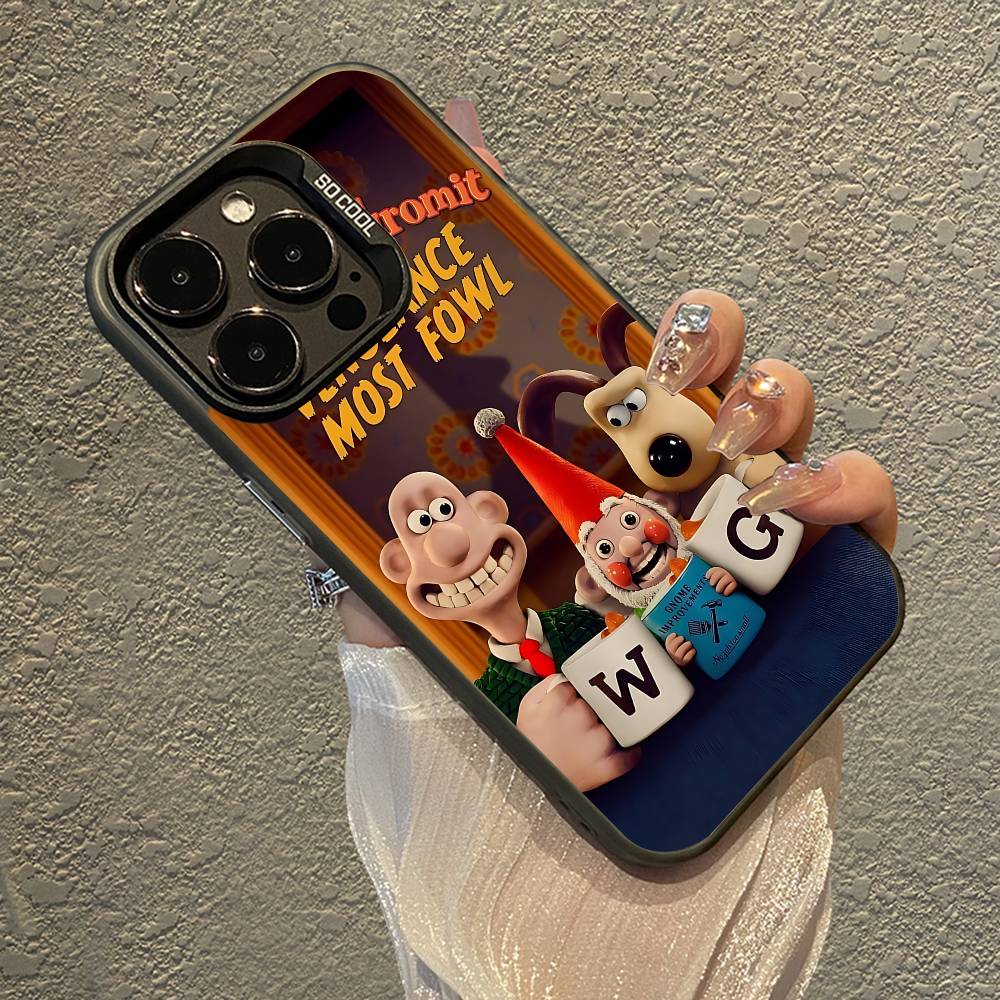 

B-WallaceS And T-Gromit Phone Case For IPhone 16 15 Plus 14 13 12mini 11Pro Max Candy Matte Shockproof Back Cover iPhone14