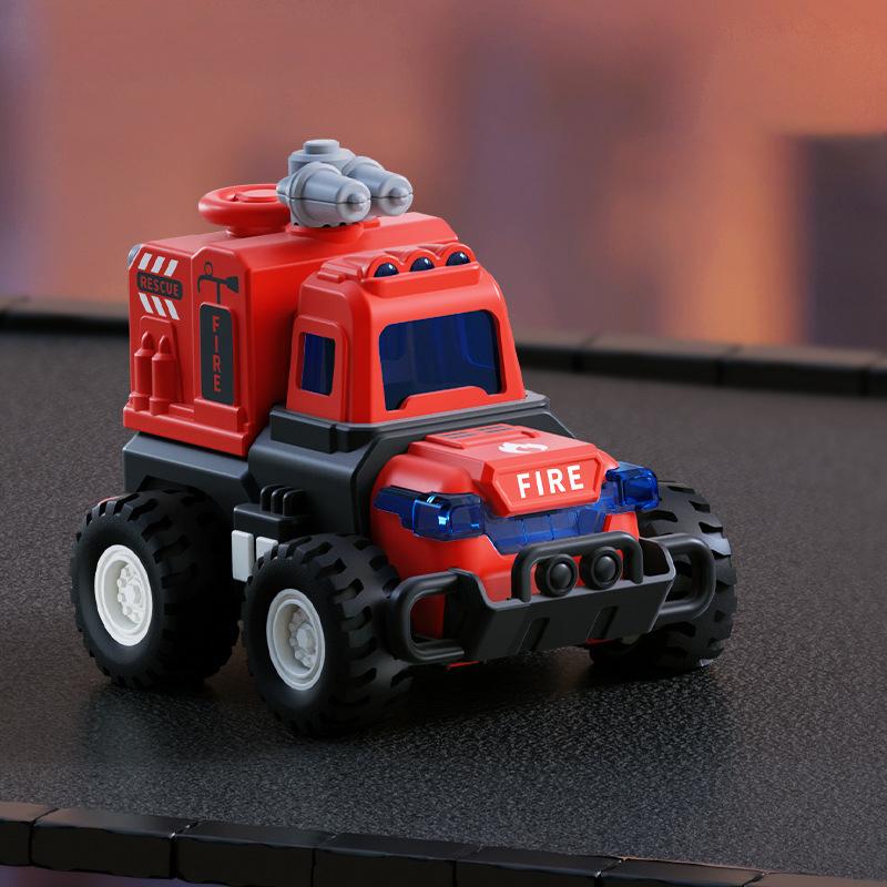 1:55 Diecast City Truck Diecast Model Fire Sanitation Engineering Car Inertial Play Vehicle Educational Toys For Children Gift