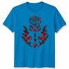 Scottish Tartan Unisex T Shirt Thistle Emblem Scotland Heritage Symbol Tee