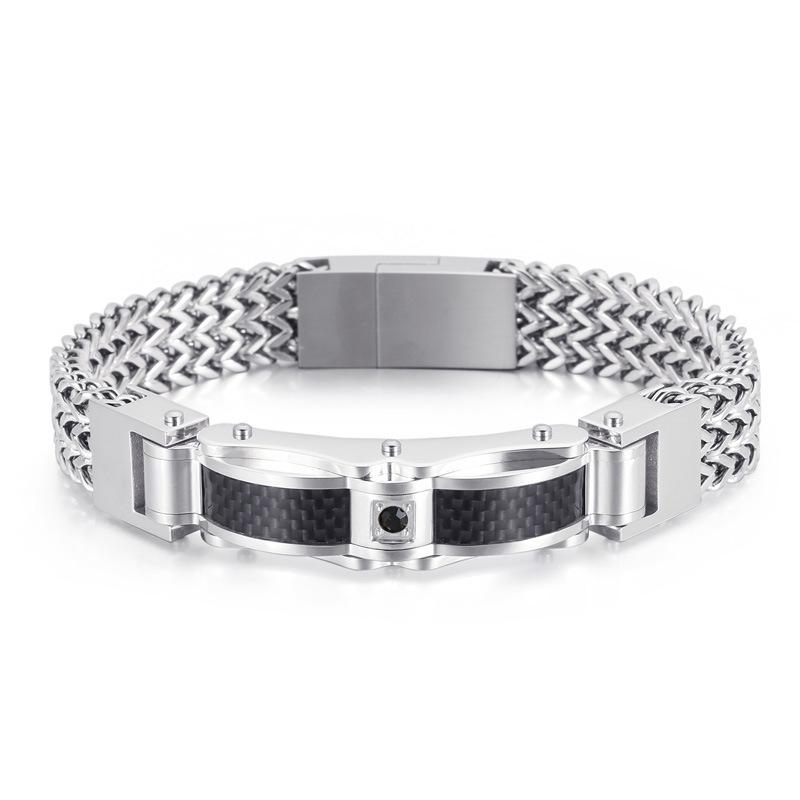 Men's Titanium Steel Motorcycle Chain Bracelet - Rock Style Accessories
