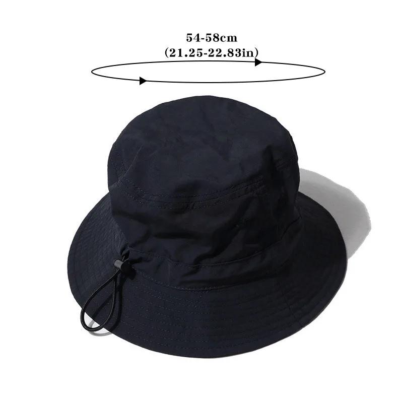 Unisex Bucket Hat Fisherman Cap, Summer Anti Uv Sunscreen Quick Dry Breathable Drawstring Rope For Outdoor Bonnet Sun Visors